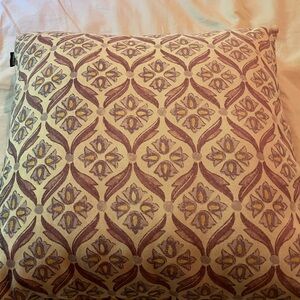 Decorative Pillow with Purple and Yellow Pattern
